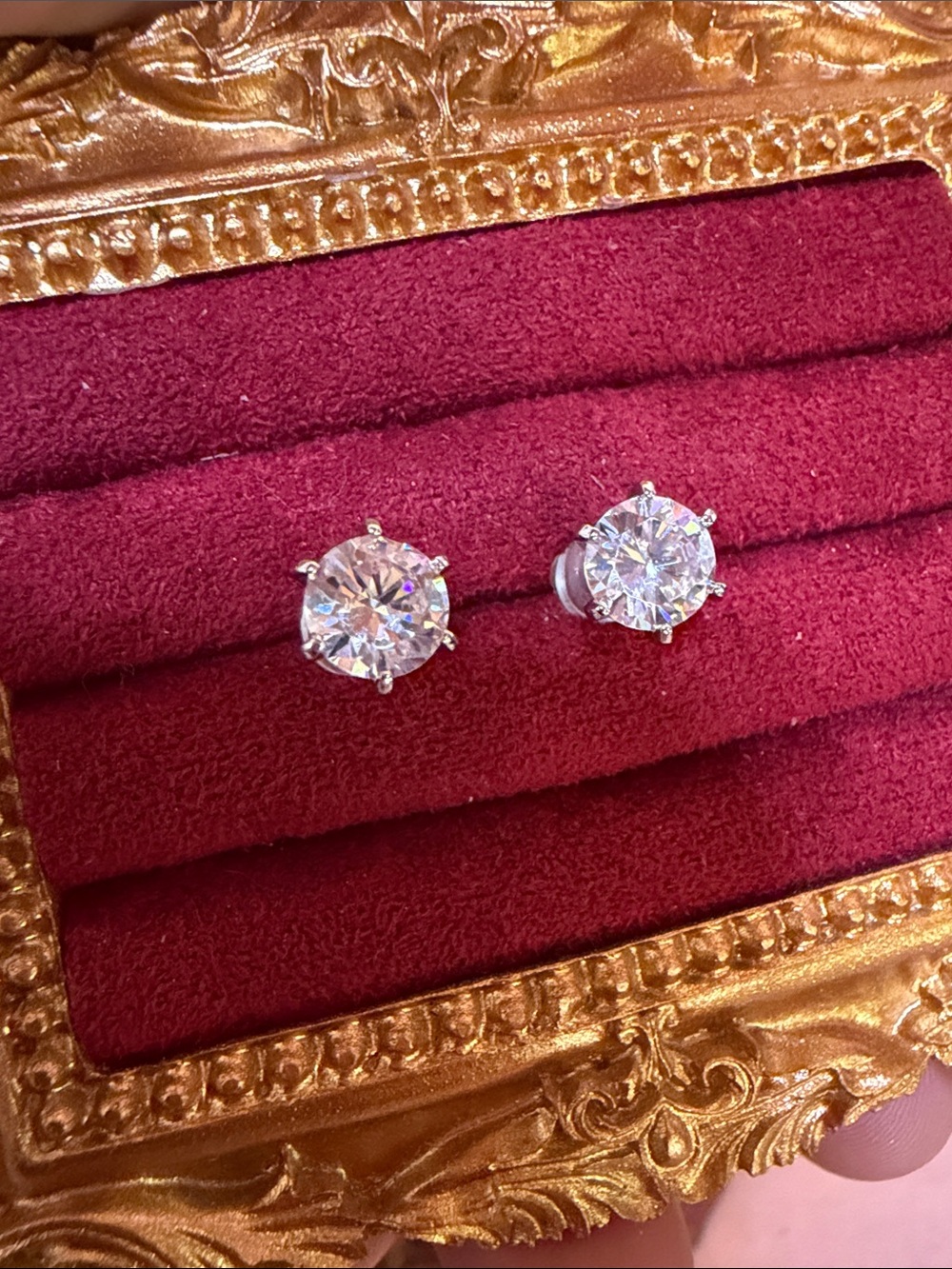 New 2ct Created Moissanite Stud Earrings – 925 Sterling Silver Old Money